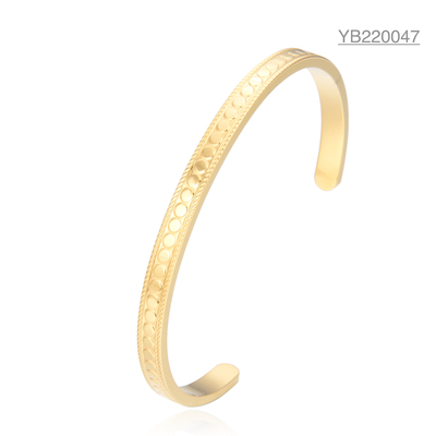 Benutzerdefinierte Edelstahl Armreif Mobius Gold Ring Armband Muttertagsgeschenk
