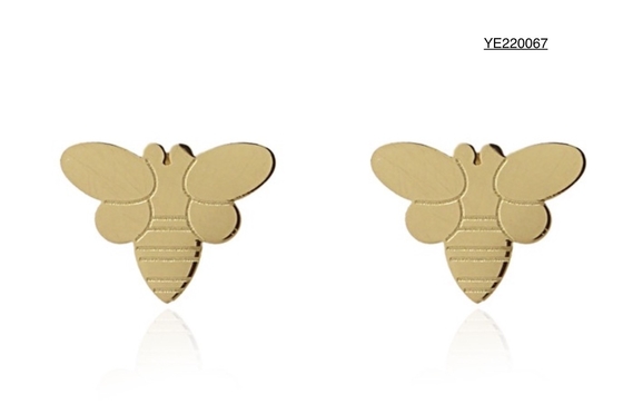 Einfache Luxus-Silber-Bienen-Ohrringe