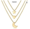Stern-Mond-Liebes-Anhänger-Halskette Trendy Stapeln von Goldhalsketten