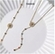 Schmuckset aus 18 Karat Edelstahl, hohl, Farbe, Kristall, Anhänger, Halskette, Armband-Set