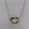 Trendiges Hufeisenschnallen-Edelstahl-Schmuckset 18 Karat vergoldetes Halsketten-Armband