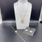 Hochpolnische neueste Goldfarbe Ehrring, Halskette, Armband für Damen