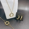 Hochpolnische neueste Goldfarbe Ehrring, Halskette, Armband für Damen