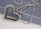 Kristalldiamant-Liebes-Herz formte Medaillon-Halskette kundengebundene Größen-Mode-Art fournisseur