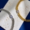 Personalisierte Edelstahl CZ Gold Halskette Miami kubanische Gliederkette