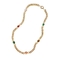Edelstahl-Schmuck-Set bunte ovale Stein-Armband-Halskette für Frauen