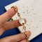 16cm Jubiläum Muschel Charm Armband Edelstahl Gold Gliederarmband Damen