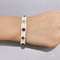 Edelstahl-buntes Edelstein-Armband-weiße breite Manschetten-Armbänder für Hochzeit