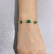 Unabhängige Designermarke rundes grünes Muschelarmband Handkette aus Edelstahl