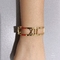 L Word Design Double Ring Armband 18 Karat Edelstahl Gold Armreif