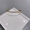 Luxusmarke 24k Gold Strass Armband Edelstahl Wave Armreif