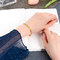 Blattform-Armband Edelstahl des Goldes 3d der Weinleseluxusmarkenhandketten 14k