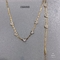 Edelstahl-Schlange-Knochen-Halskette 18 Karat vergoldete Herz-Strass-Halskette