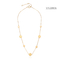 Luxus-Mode-Halsketten 7 weiße Shell Inlaid Necklaces des Edelstahl-14k