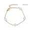 20 cm 18 Karat Gold Strass Armband Hochglanz weiße Perlenarmbänder