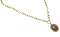 Gold-Edelstahl-Mode-Halsketten-schwarze bronzierende Minderheits-Sonnen-Anhänger-Halskette