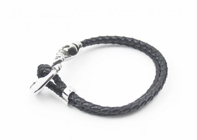 Anker-Art-Edelstahl-Armband-Mode-Webart-echtes Leder kein Verblassen