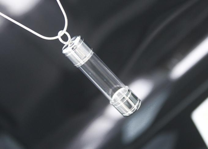 Fantastische Miniparfümflasche-hängende Halskette, Glasmedaillon-Edelstahl-Schmuck-Halskette