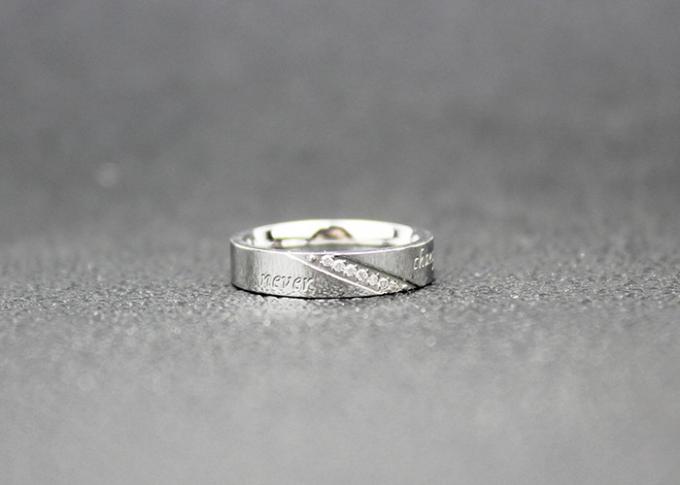 Paar-Versprechen-Edelstahl-Band-Ring-Führung/Nickel geben für die Heirat frei