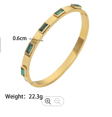 18 k-Liebes-Freundschafts-Armband-Armband-Gold mit Zirkon-Steine eingehängtem Geschenk