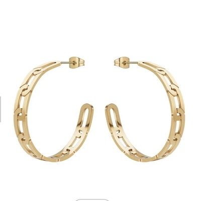 Gold 14K überzog starke Band-Ohrringe verpacken Chunky Hoops Set Hypoallergenic Small-Band-Schmuck
