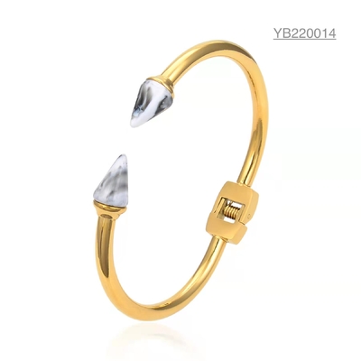 Des Diamantarmbandes 14k der Edelstahlschmuckpaare justierbare Armbänder großes Gold