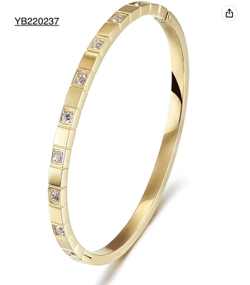 Extravagantes künstliches Bergkristall-Schnallen-Armband-Edelstahl-Jahrestags-Armband