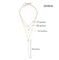 40 cm Luxus-Edelstahl-Halskette mit 3 Schichten Goldkette für Hochzeit