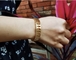 Goldedelstahl-Armband des Überfluss-Marken-breites hohles Goldperlen-Armband-24k