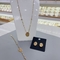 Halsketten-Bolzen-Ohrring-Armband CZ Diamond Jewelry Set Classic Pendant für Frauen-Gold überzogenen Zirkon