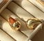 Frauen-Ohrring-Gold, das offenes Band C Gold 14K formen, füllte kleiner Boho-Strand einfaches empfindliches handgemachtes Hypoallergenic