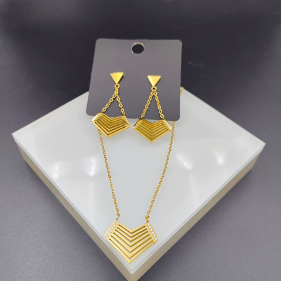 Hochpolnisch neueste Goldfarbe Zirkon Ehrring, Halskette, Armband für Damen