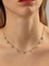 Frauen-Mädchen-Edelstahl-CZ-Goldschmuck überlagerte Türkis-Halsketten