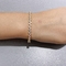 Luxusmarke 24k Gold Strass Armband Edelstahl Wave Armreif