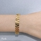 Öffnen Sie justierbare rostfreie Frauen-Entwerfer-Armband-18k Goldblatt-Armband für Dame