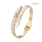Luxusmarke K Gold-Edelstahl-Armband Offenes großes Strass-Schlangenarmband