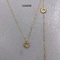 Spitzender marken-18k dünne Halskette Goldedelstahl-Schmuck-Satz-Golddes gang-45cm