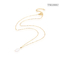 Barock geformte Perlenkette mit Anhänger 40CM Gold Edelstahl Halsketten