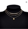 SS Steel 45cm Multi Layered Gold Cross Halskette für Frauen
